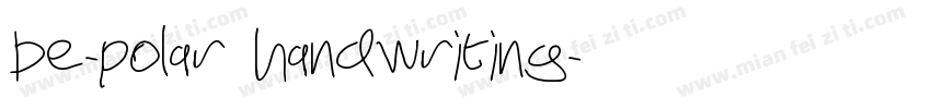 be-polar handwriting字体转换